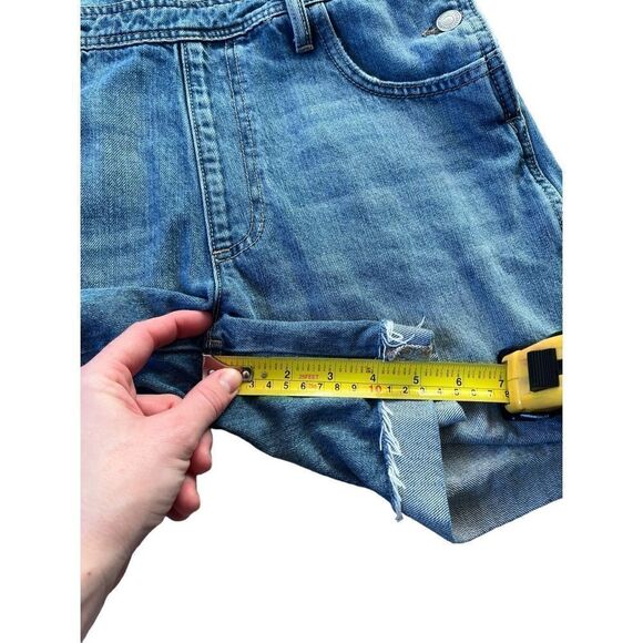 Lucky Brand Denim Boyfriend Shortall Overall size S Raw Hem - Picture 3 of 11